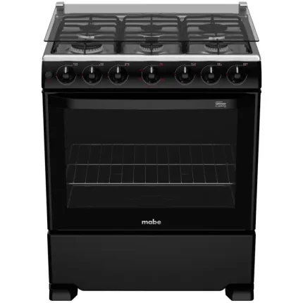 ESTUFA MABE DE GAS 30" cub. Inoxidable , capelo, encendido electrico NEGRA